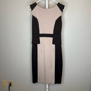 Black And Tan Bisou Bisou Women’s Pencil Dress Size 6 Sleeveless